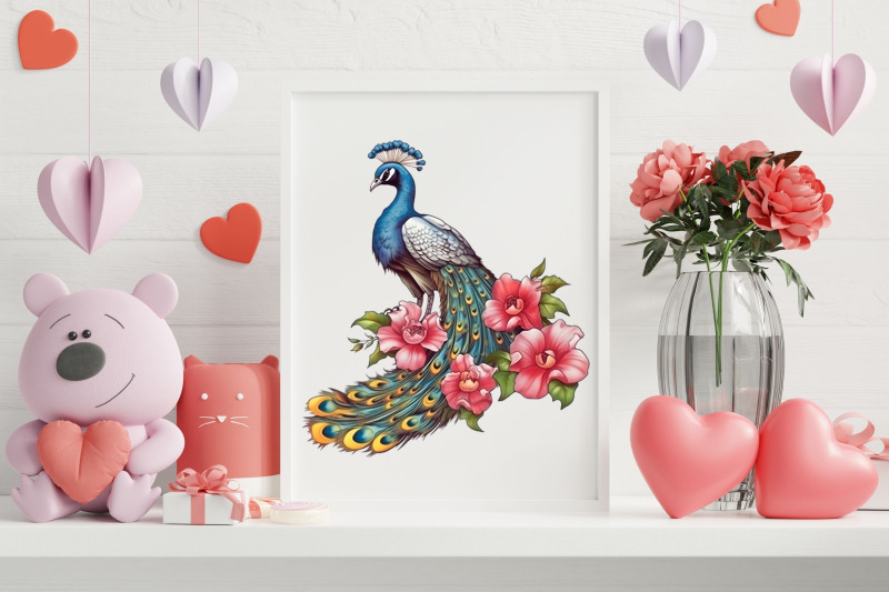 peacock-flowers-clipart