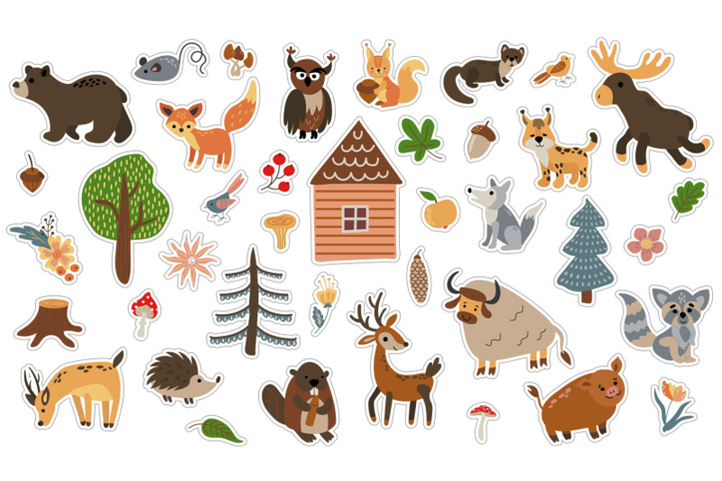 forest-animals-printable-stickers-cricut-design