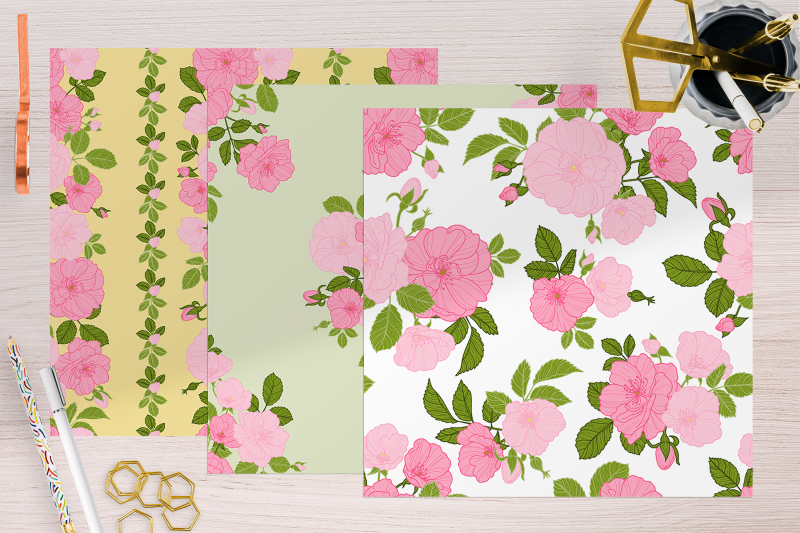 pink-wild-roses-digital-papers-seamless-pattern-scrapbook-paper-dig