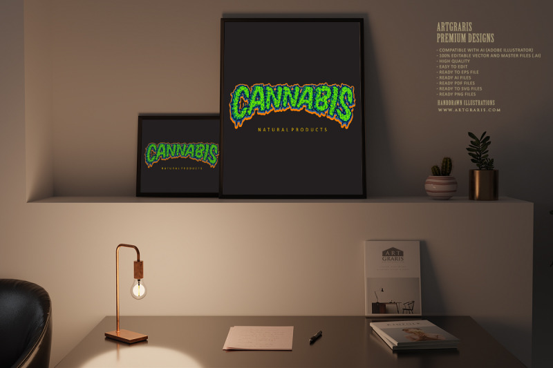 cannabis-typeface-hemp-buds-letter-effect-illustrations