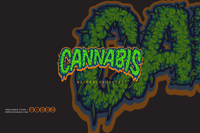 cannabis-typeface-hemp-buds-letter-effect-illustrations