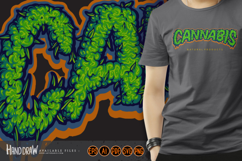 cannabis-typeface-hemp-buds-letter-effect-illustrations