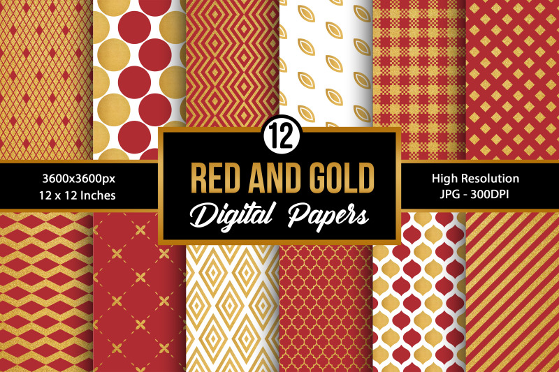 red-amp-gold-geometric-pattern-backgrounds
