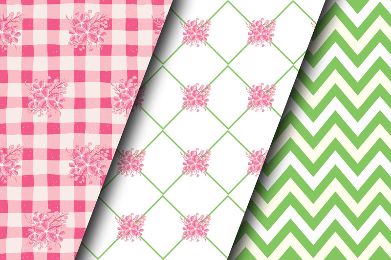 pink-amp-green-shabby-chic-digital-papers-floral-patterns