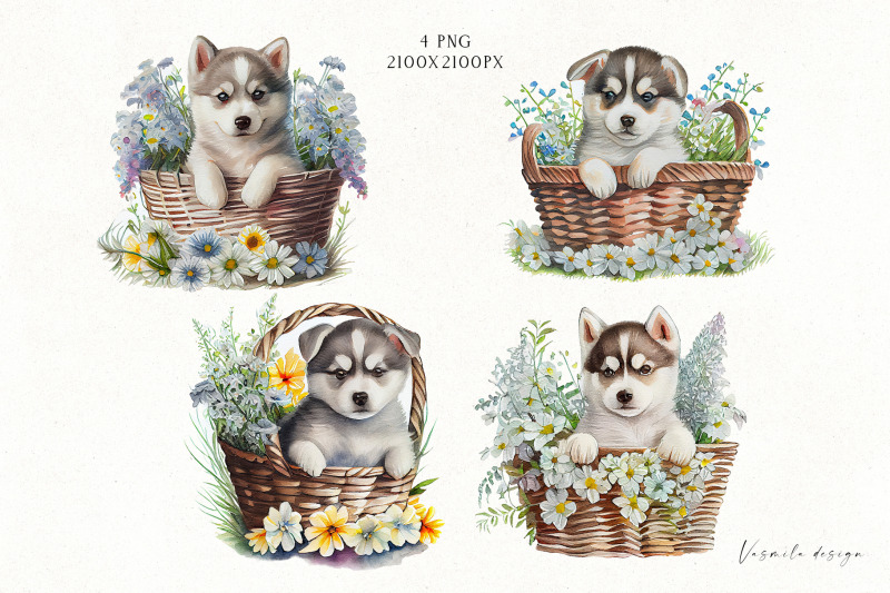 cute-puppies-in-flowers