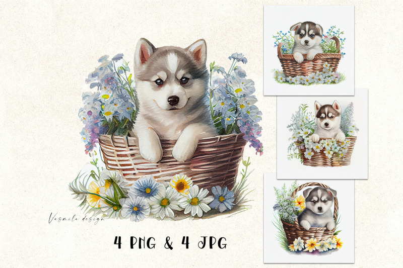 cute-puppies-in-flowers