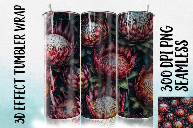 3d-protea-tumbler-wrap