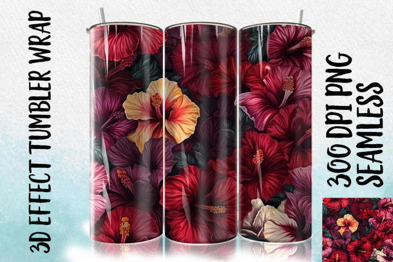 3d-hibiscus-tumbler-wrap