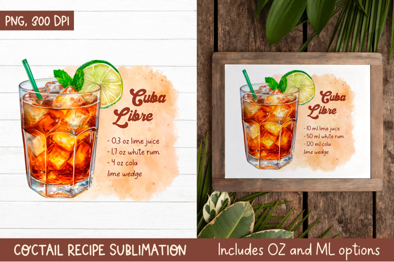 cuba-libre-cocktail-recipe-kitchen-towel-sublimation-print