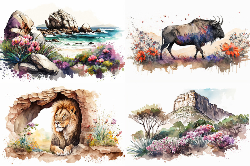 south-africa-watercolor-collection