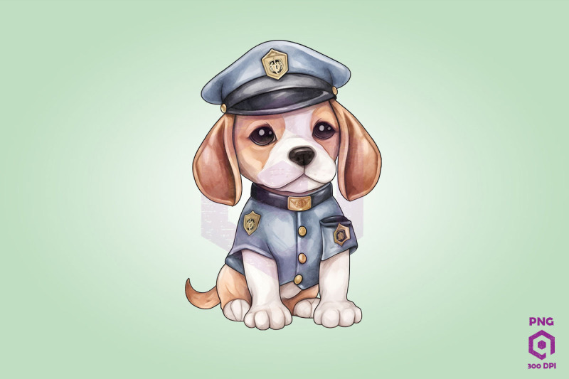 police-beagle-dog-clipart