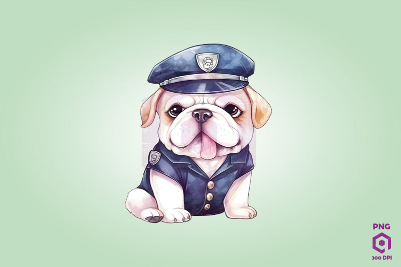 police-bulldog-dog-clipart