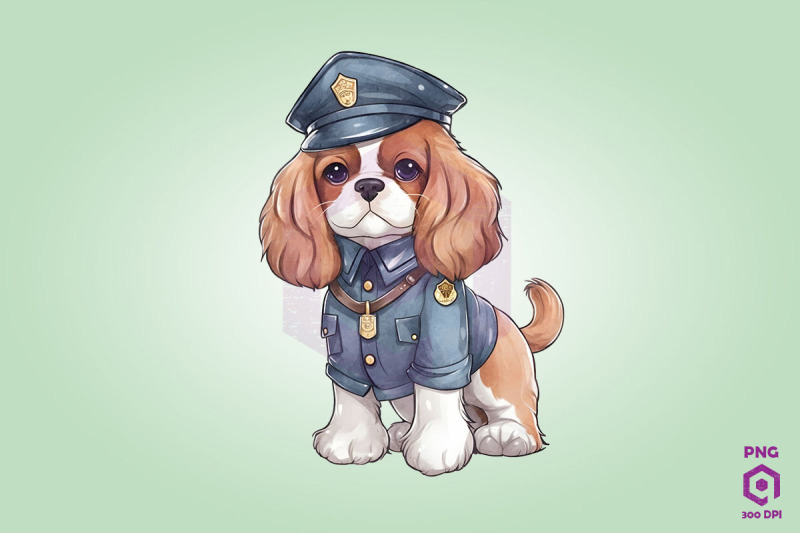 police-spaniel-dog-clipart