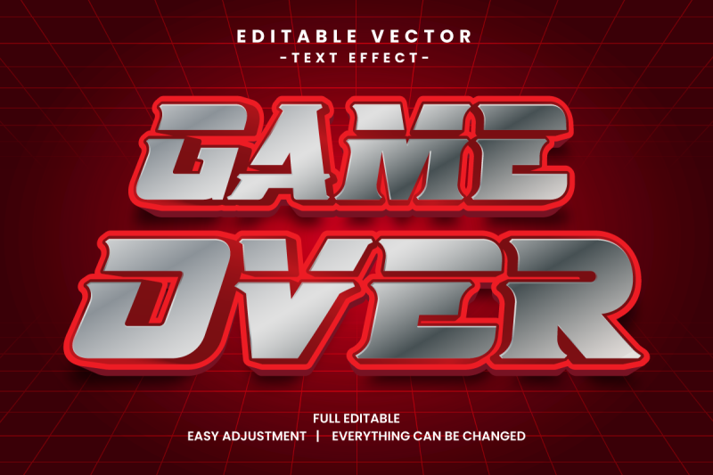 game-event-vector-text-effect-editable