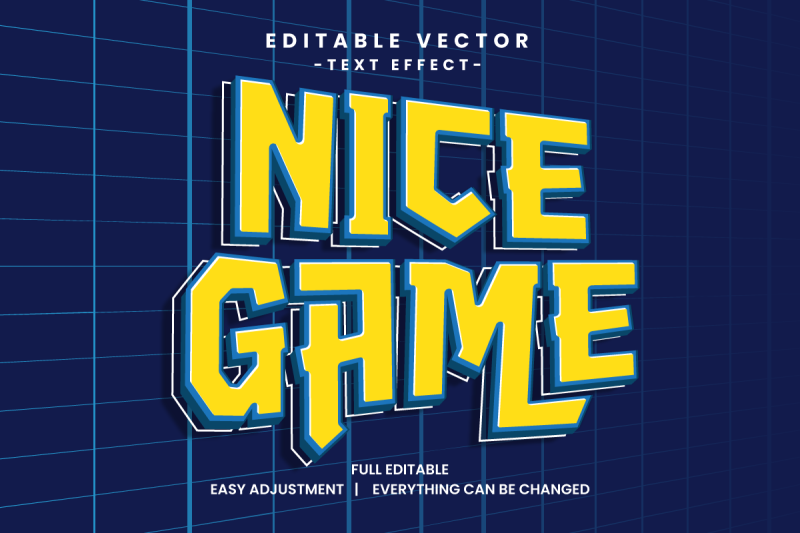 game-event-vector-text-effect-editable