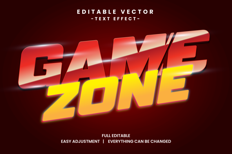 game-event-vector-text-effect-editable