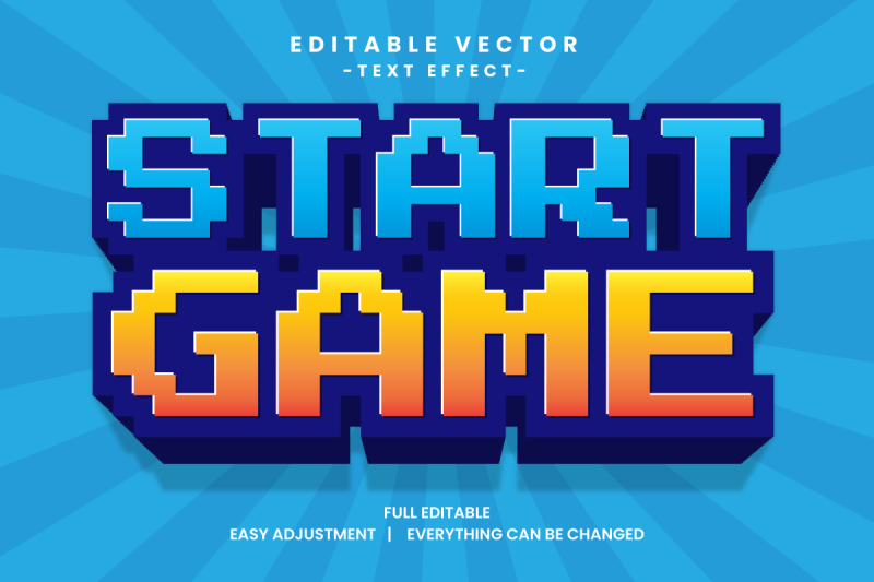 game-event-vector-text-effect-editable