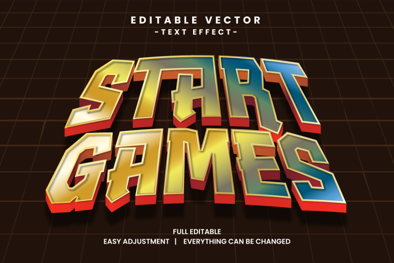 game-event-vector-text-effect-editable