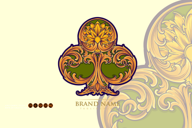 ace-of-clubs-royal-engraved-ornament-logo-illustrations