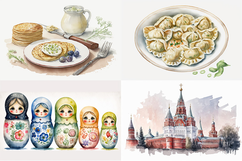 russia-watercolor-collection