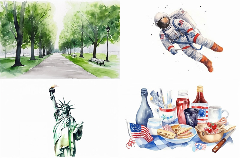 united-states-of-america-watercolor-collection