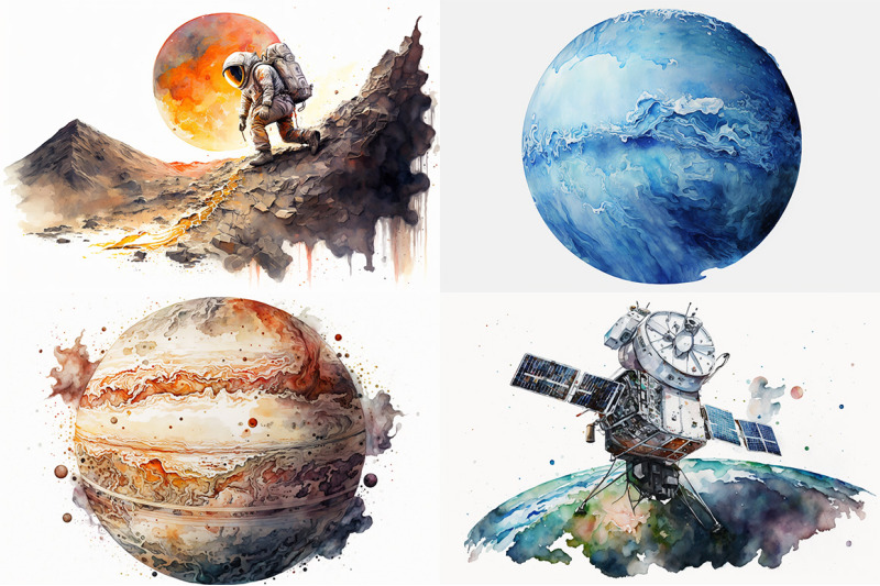 space-adventure-watercolor-collection