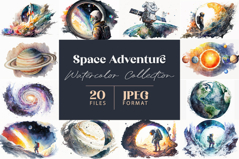 space-adventure-watercolor-collection