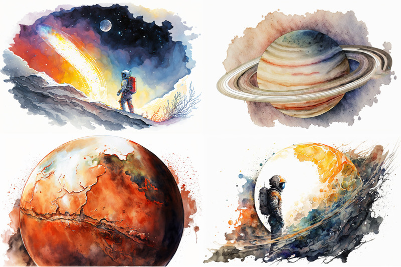 space-adventure-watercolor-collection