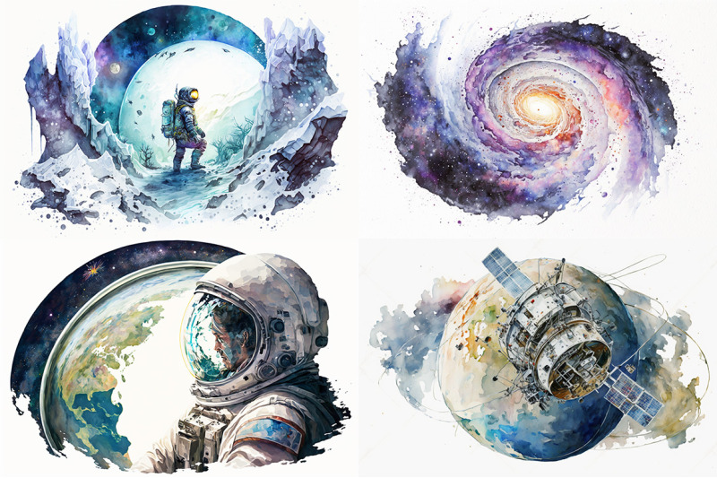 space-adventure-watercolor-collection