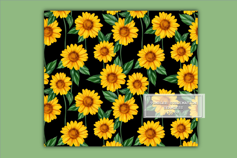 sunflowers-seamless-tumbler-wrap-tumbler-sublimation