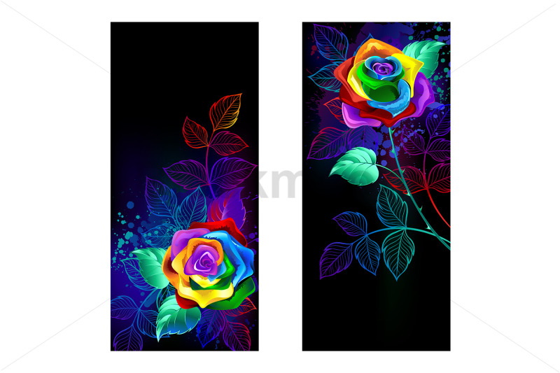 two-banners-with-rainbow-roses