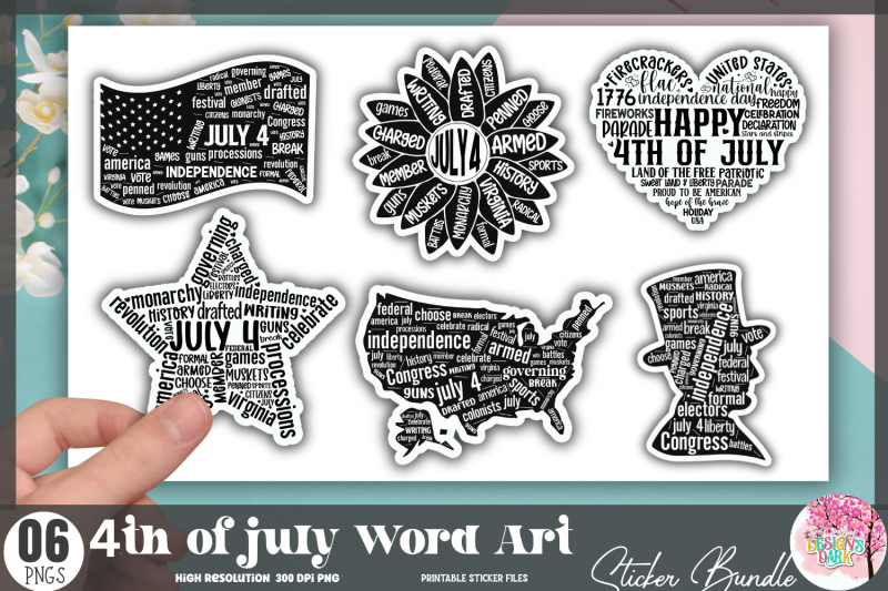 4th-of-july-word-art-sticker-bundle