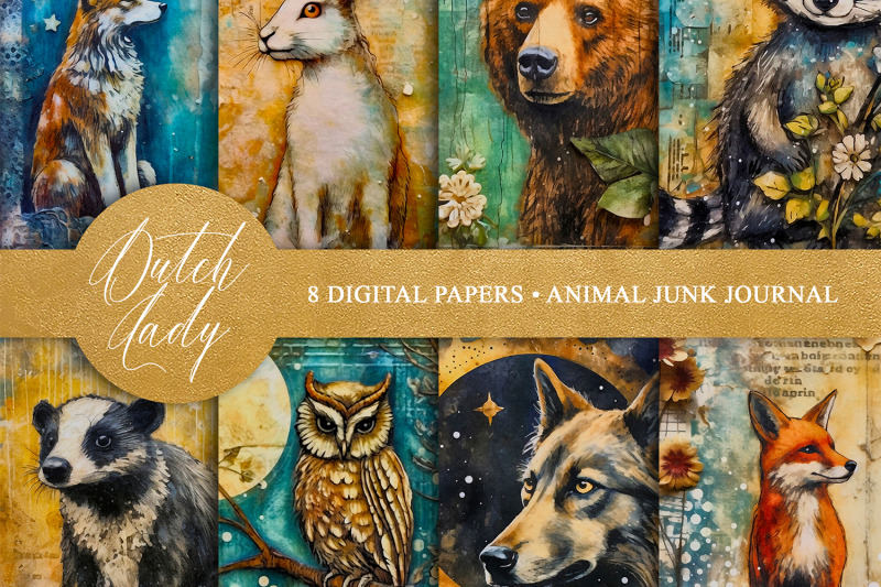 forest-animals-junk-journal-papers