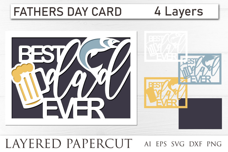fathers-day-card-3d-shadow-box-svg-best-dad-ever