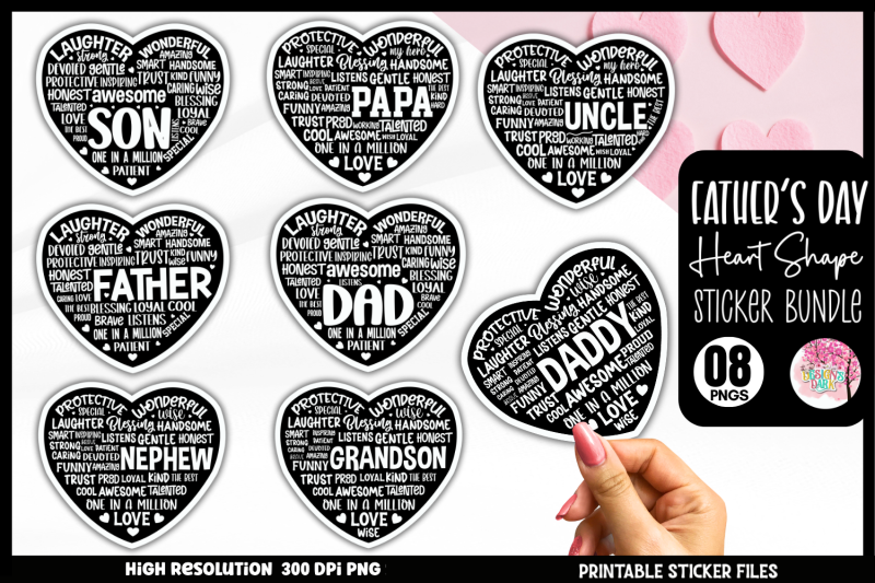 father-039-s-day-heart-sticker-bundle