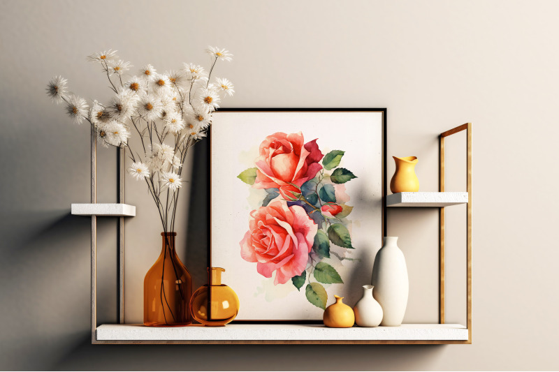 rosarium-central-183-watercolor-set-roses-branches-leaves