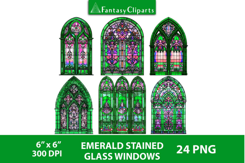 emerald-stained-glass-windows-clipart-halloween-clip-art