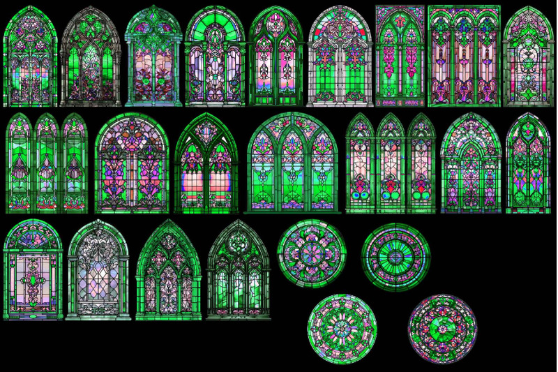 emerald-stained-glass-windows-clipart-halloween-clip-art