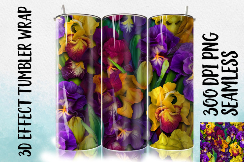 3d-iris-tumbler-wrap