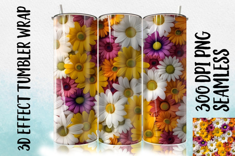 3d-daisy-tumbler-wrap