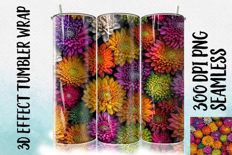 3d-chrysanthemum-tumbler-wrap