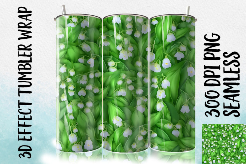 3d-lily-of-the-valley-tumbler-wrap