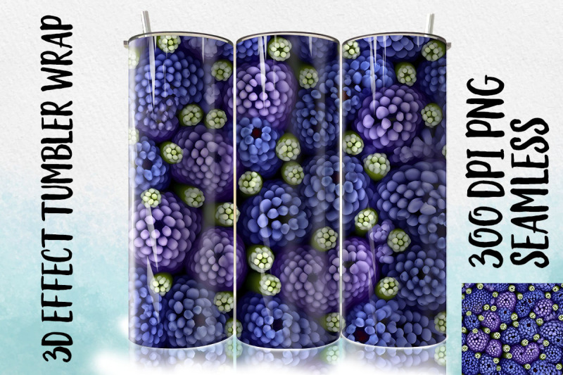 3d-grape-hyacinths-tumbler-wrap