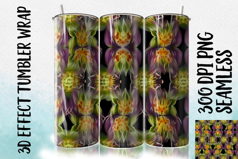 3d-fritillaria-meleagris-tumbler-wrap