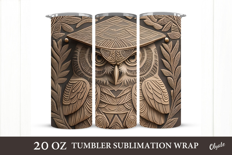 graduation-tumbler-sublimation-wrap-owl-sublimation-png