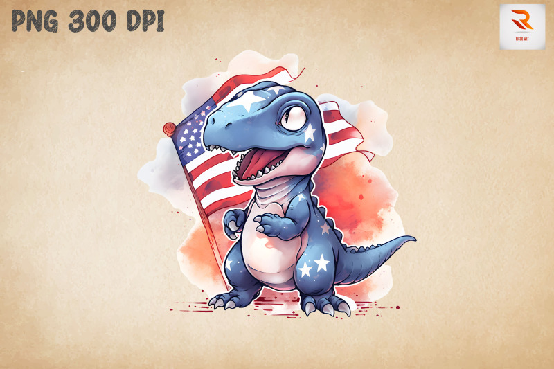 cute-dinosaur-4th-of-july-clipart-bundle