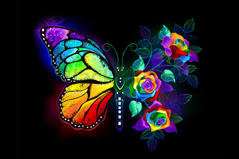 rainbow-flower-butterfly