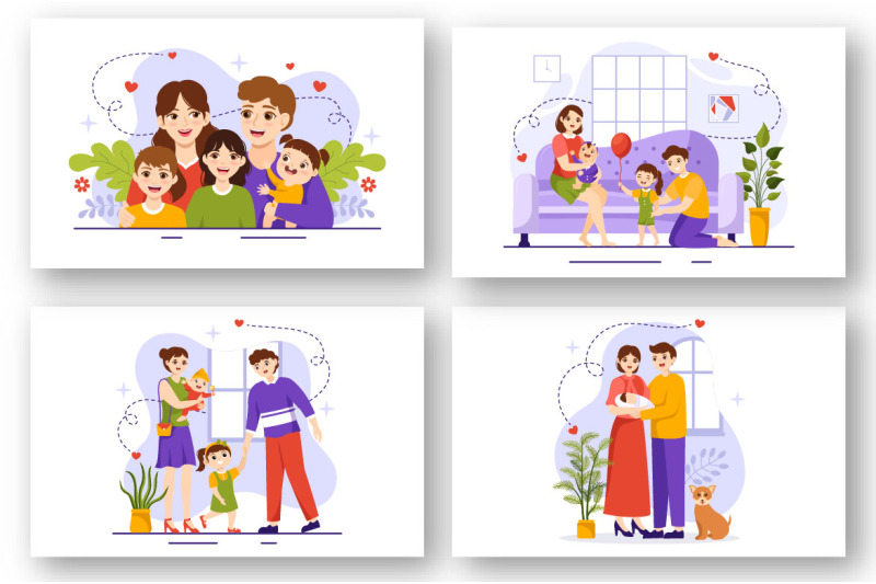 12-family-values-vector-illustration