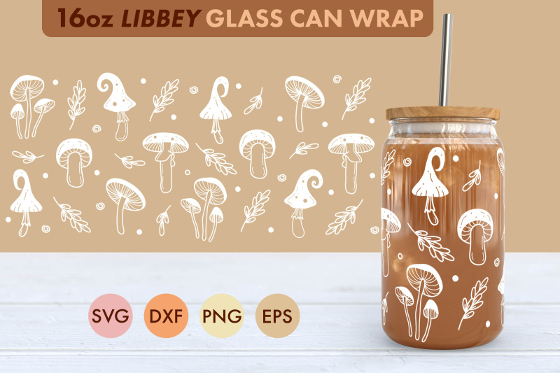 mushrooms-cottage-core-svg-16-oz-libbey-glass-can-wrap