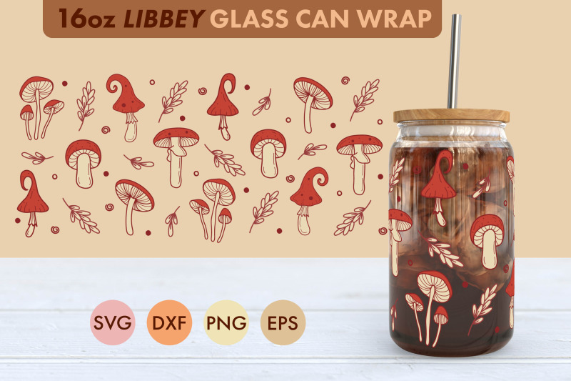 mushrooms-cottage-core-svg-16-oz-libbey-glass-can-wrap